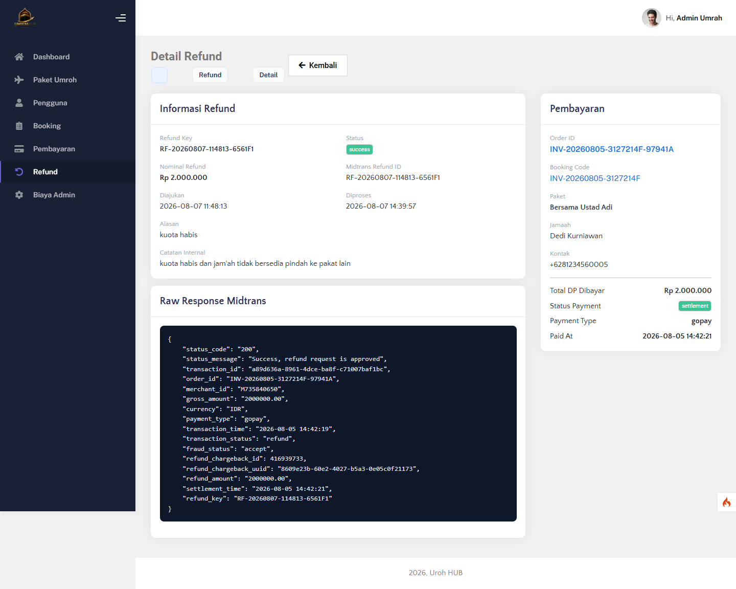 Detail Refund